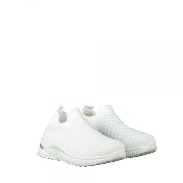 Pantofi sport copii albi din material textil Doston, 2 - Kalapod.net